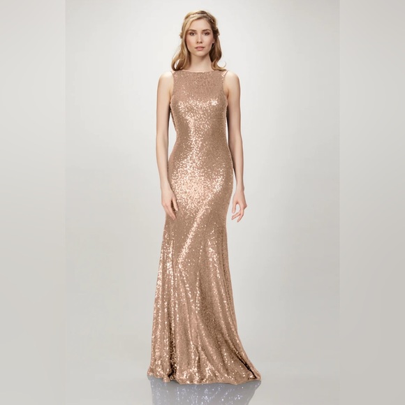 BHLDN Dresses & Skirts - NWT BHLDN x Theia Gemma Dress in Matte Rose Gold